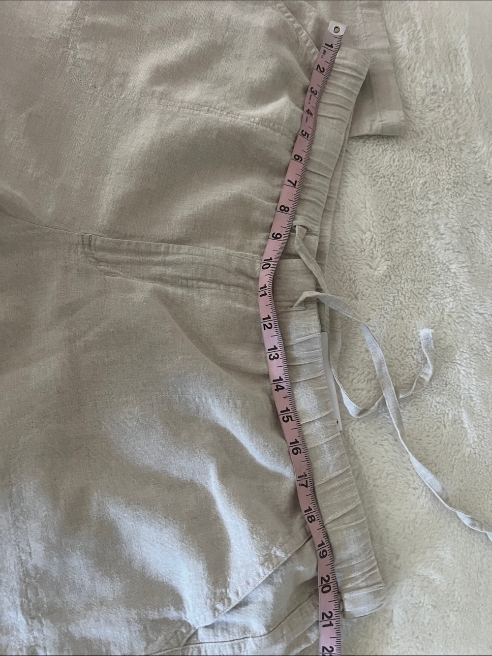 NWT (Liz Claiborne)Cream Linen Blend Drawstring Waist
Wide Leg Pants Size XL - Picture 12 of 17